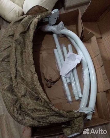 Кресло подвесное складное 125х95х170см бежевое