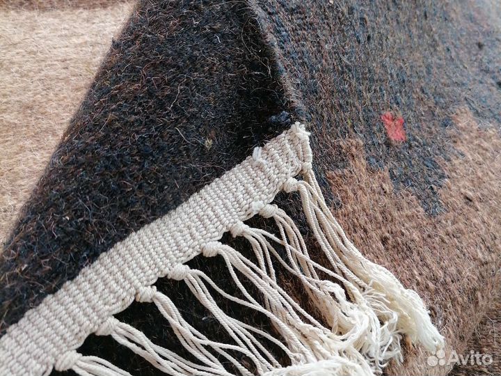 Ковёр безворсовый. Килим. Шерсть. Винтаж