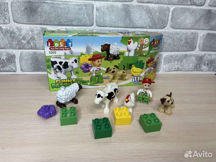 Конструктор Веселая ферма аналог Лего Дупло