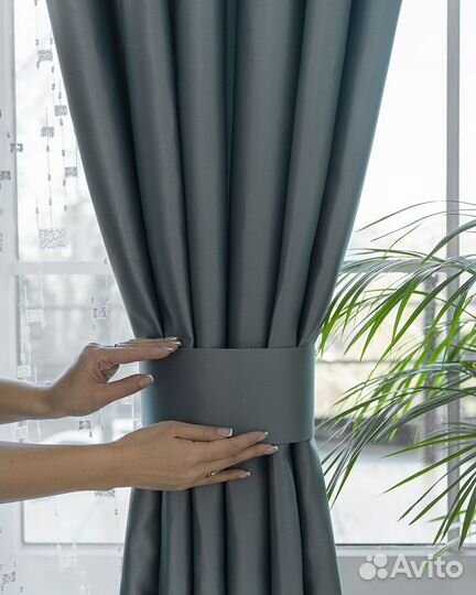 Шторы адора базальтовый новые на окна пошив