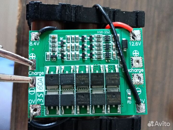 Плата защиты аккумулятора. Bms 3s 60a