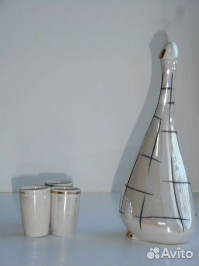 Графин с рюмками винтаж СССР,артель Прогресс 50-е