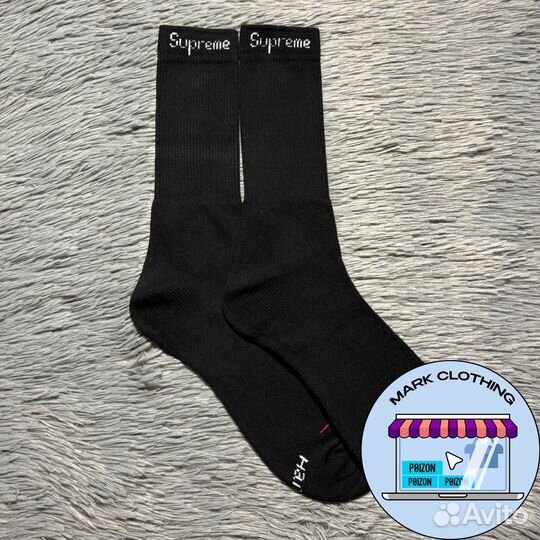 Носки Supreme x Hanes Crew Socks (Оригинал)