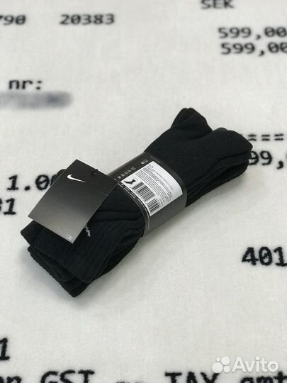 Носки Nike Value Cotton Crew 3PPK, 3 пары