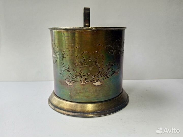 Подстаканник Цветок штихельный рисунок Мстера