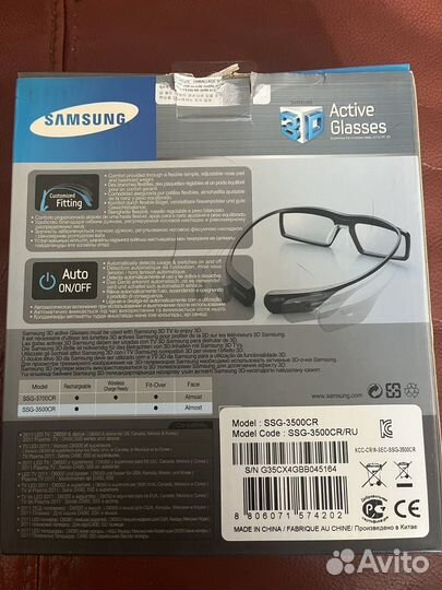 Новые 3D очки Samsung active glasses ssg-3500cr A