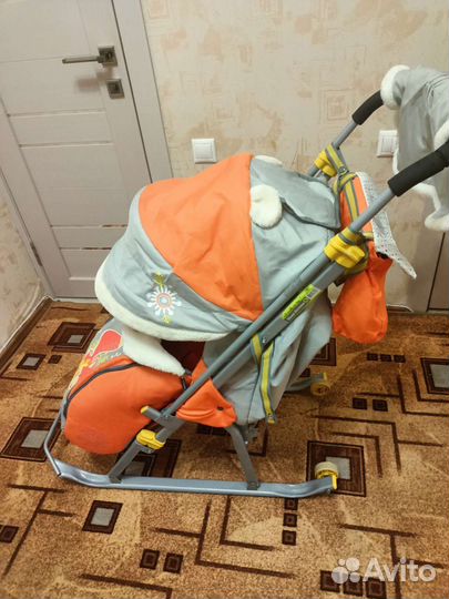 Детские санки коляска