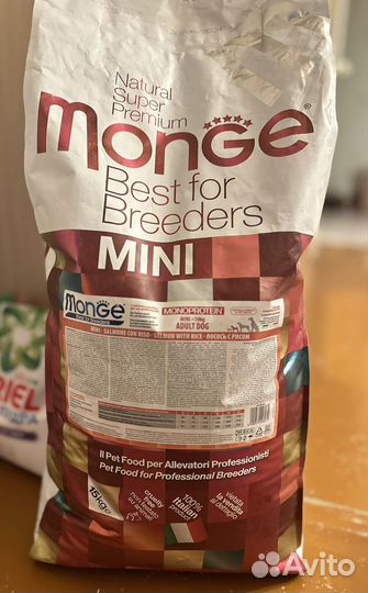 Корм для собак Monge Mini Adult с лососем и рисом