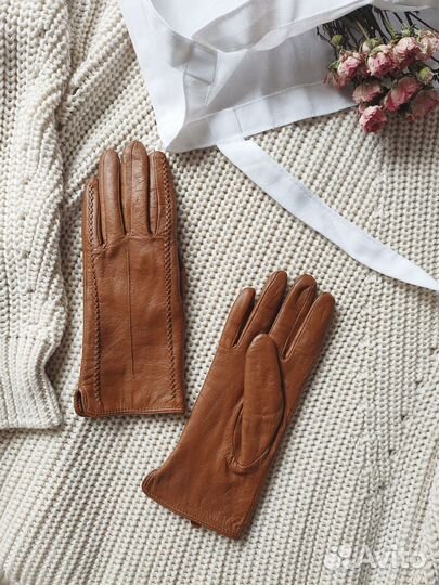 Перчатки женские кожаные, натуральная кожа