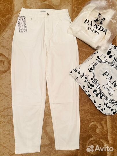 Джинсы белые до 56/58