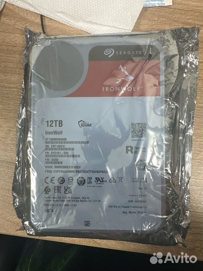 Жесткий диск 12TB Seagate ironwolf ST12000VN0008