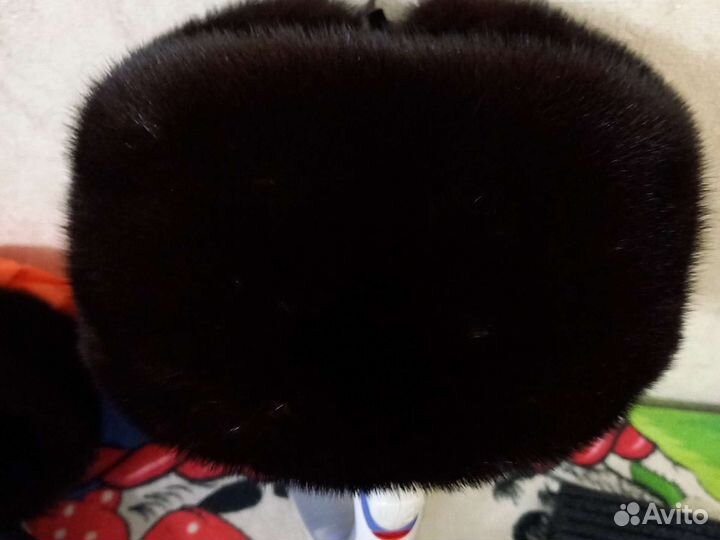 Норковая шапка мужская ушанка