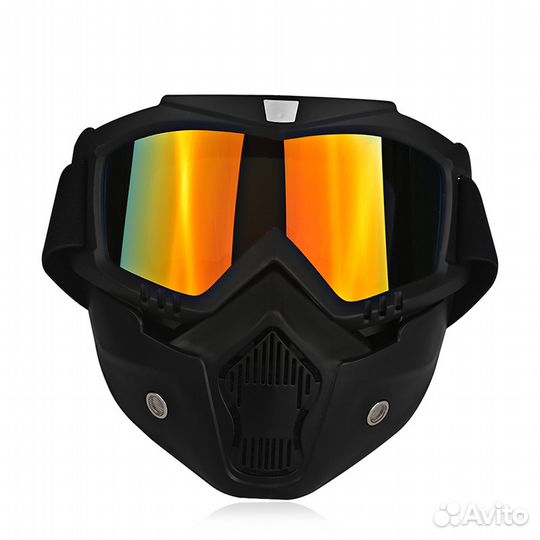 Маска лыжная, очки снимаются и могут использоватьс