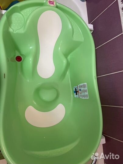 Ванночка для купания с горкой и термометром