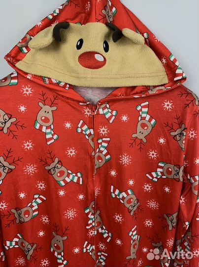 Пижама кигуруми с новогодними оленями