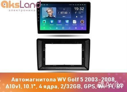 Автомагнитола WV Golf 5 2003-2008, A10v1, 10.1