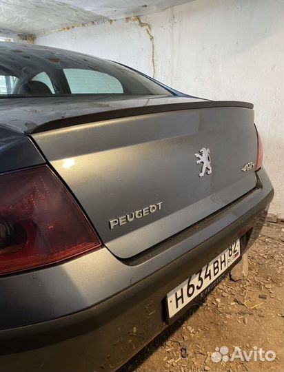 Лип спойлер Peugeot 407
