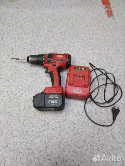 Аккумуляторная дрель Elitech да 18убл2 (П6А/1)