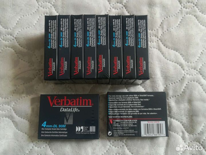 Картриджи DAT Verbatim DDS 10 шт