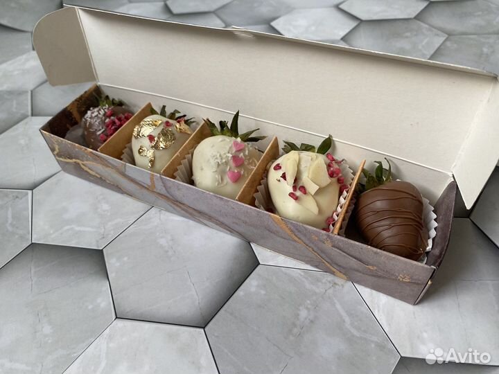 Клубника в шоколаде/Сладкий презент/Набор из 5