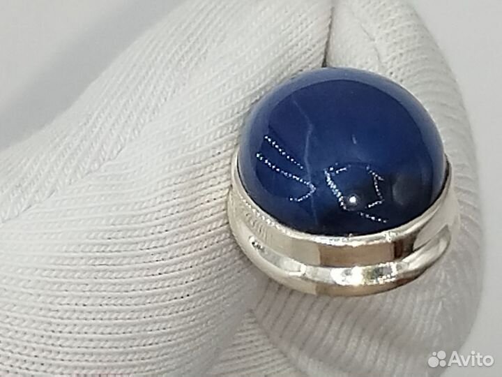 Сапфир звёздчатый кулон