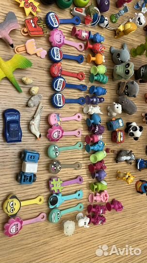 Мелкие игрушки, киндеры и прилипалы, скрепыши
