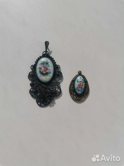 Старинные серьги и кулоны СССР