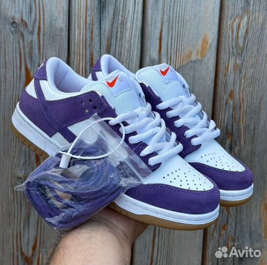 Женские Кеды Nike Dunk Low SB 'Purple Suede'