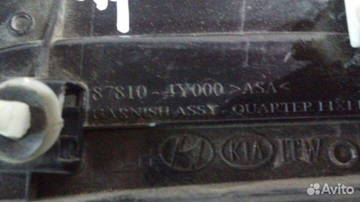 Угловая накладка стекла двери задняя левая Kia Rio