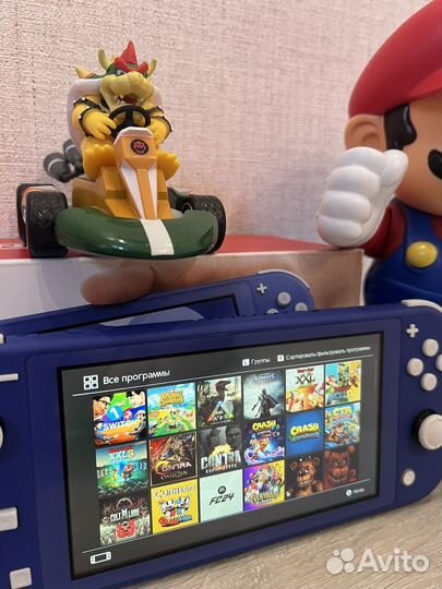 Nintendo switch lite Blue 512 gb Прошитая 60 игр