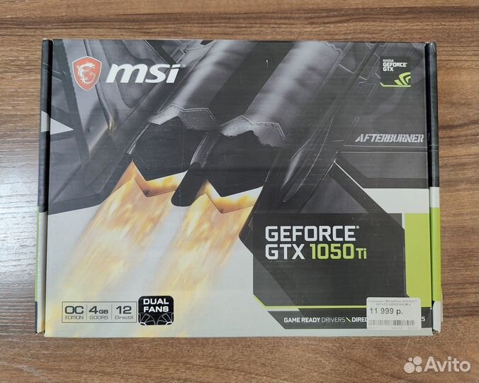 Видеокарта MSI GTX 1050 Ti 4 Gb