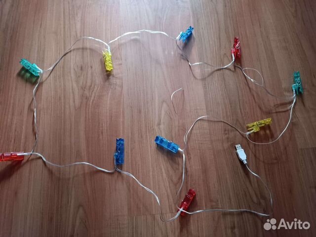 Гирлянда с прищепками для фотографий