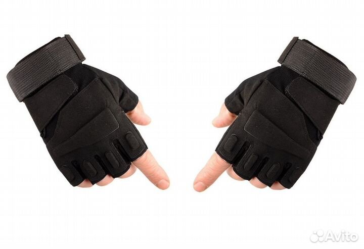 Перчатки тактические велосипедные беспалые