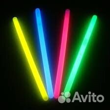 100шт Светящиеся палочки Хисы Синий