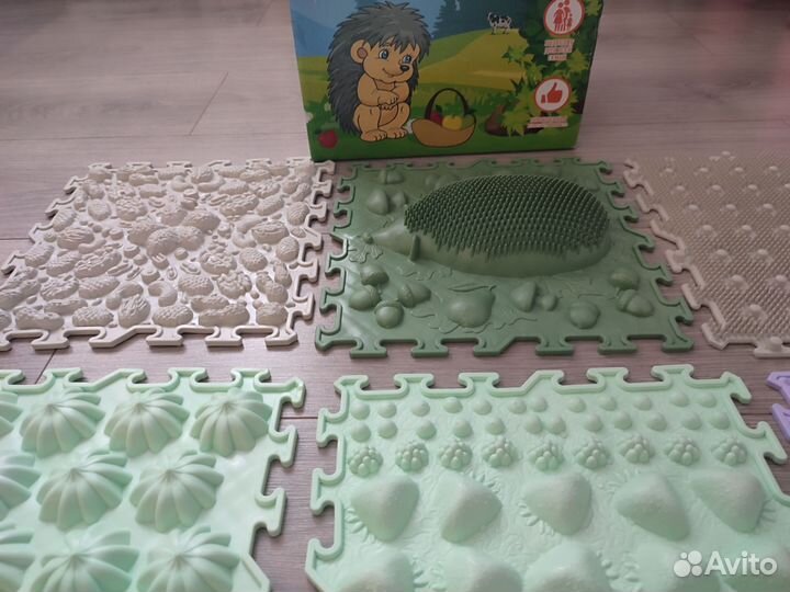 Детский развивающий массажный коврик-пазл ортоша