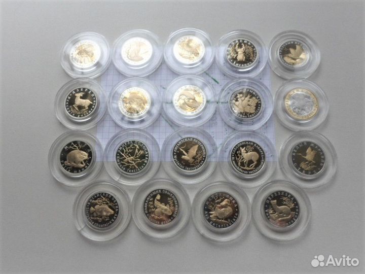 Набор 19 жетонов - 5 червонцев 2013 - 2017