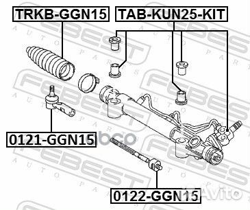 Сайленблок рулевой рейки комплект tabkun25KIT F