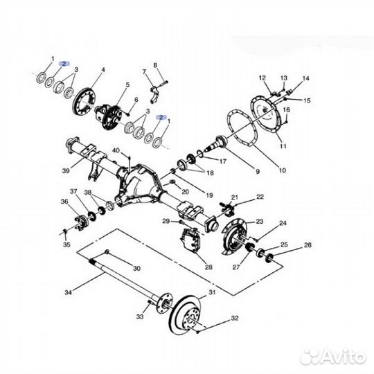 Комплект регулировочных шайб моста Chevrolet Tahoe
