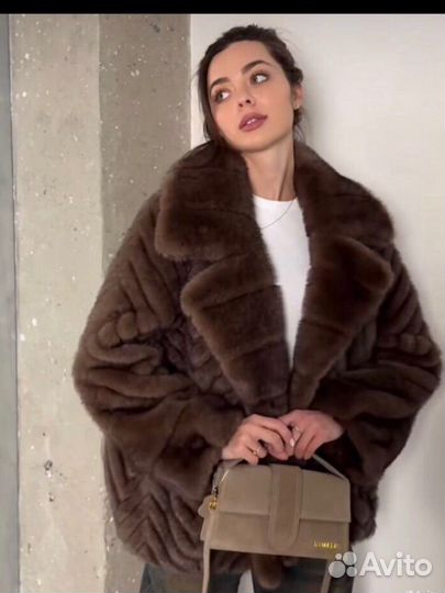 Шуба соболь коричневая XS-XL 12storeez lichi