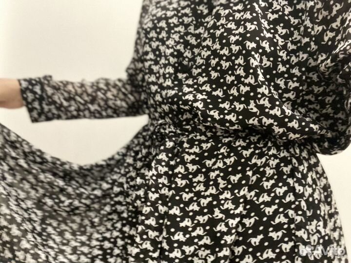 Платье с котиками S-M