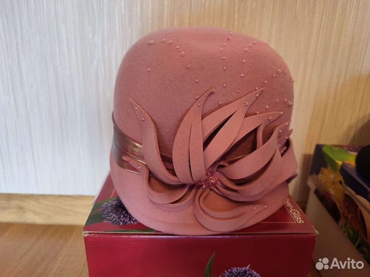 Шляпа женская шерстяная фетровая