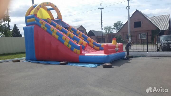 Батут горка атракцион