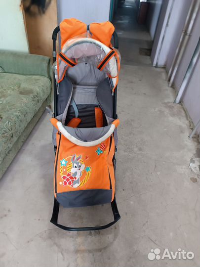 Детские санки коляска ника