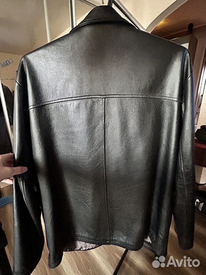 Кожаная куртка мужская 52 54 демисезонная