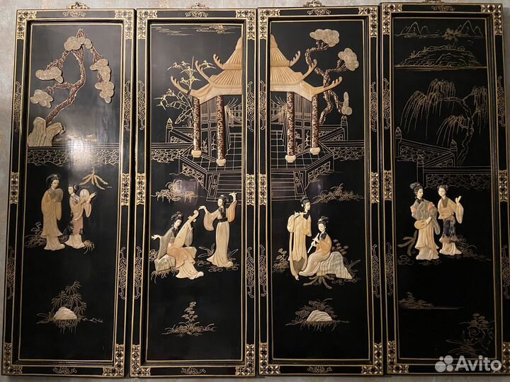 Панно из дерева натуральные камни