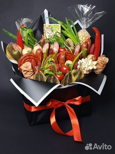 Мужской букет с колбасами