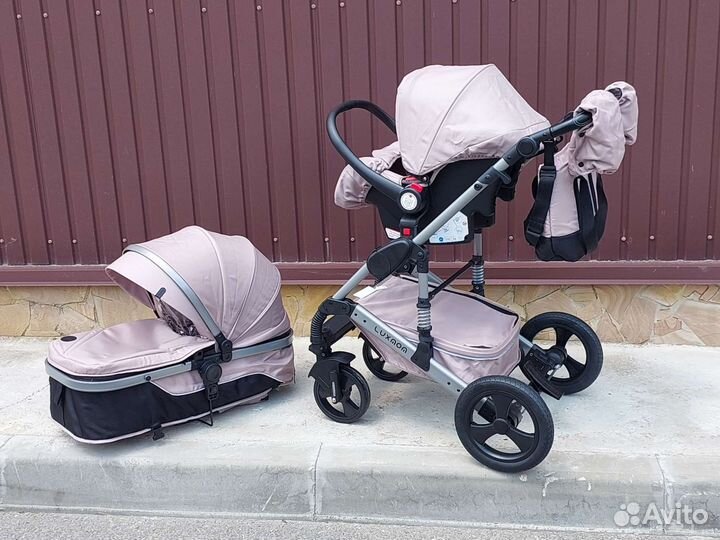 Коляска 3в1 трансформер новый выпуск (Бежевая)