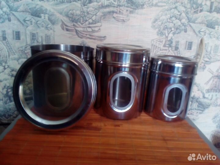 Емкость из нержавейки для хранения круп и сыпучих