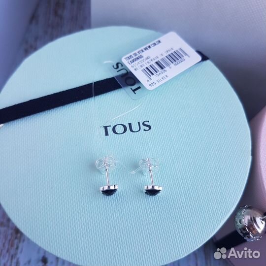 Серьги Tous New Color с ониксом 7мм