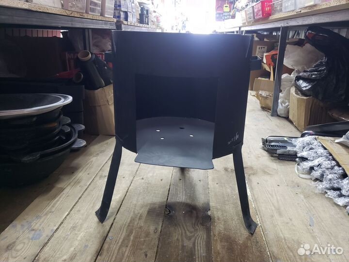 Печь под казан с трубой и без турбой